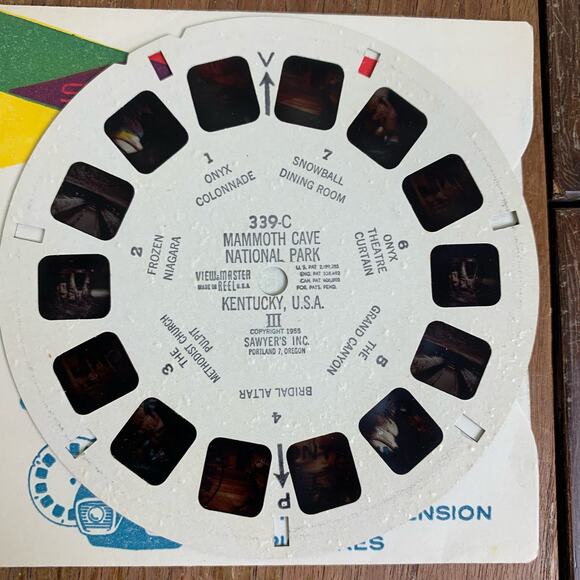 View-Master 1955 Mammoth Cave National Park Kentucky 3 reels‎ & original packet - Picture 4 of 6